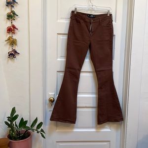 Brown Hollister high rise vintage flare jeans